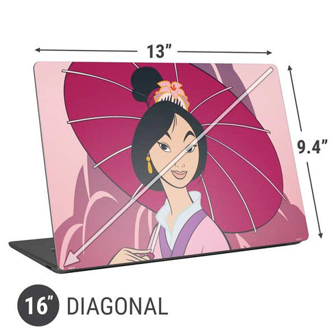 Disney Mulan with Umbrella Universal Laptop 16in (13 x 9.4in) Skin